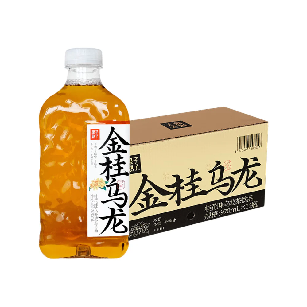 Guozi Shule Sugar‑Free Osmanthus Oolong Tea 970ml × 12 Bottles (Case)