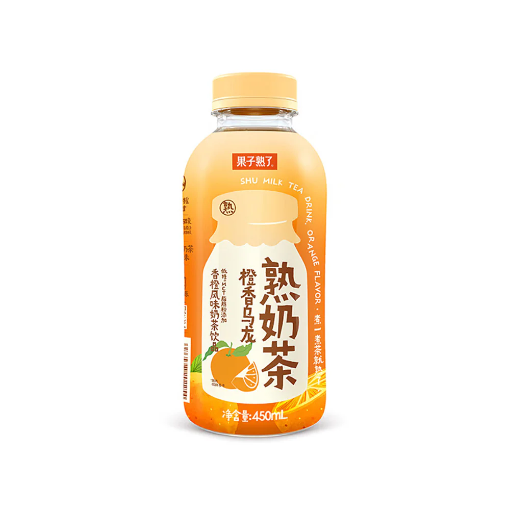 Guozishu Orange Flavor Milk Tea - 450ml