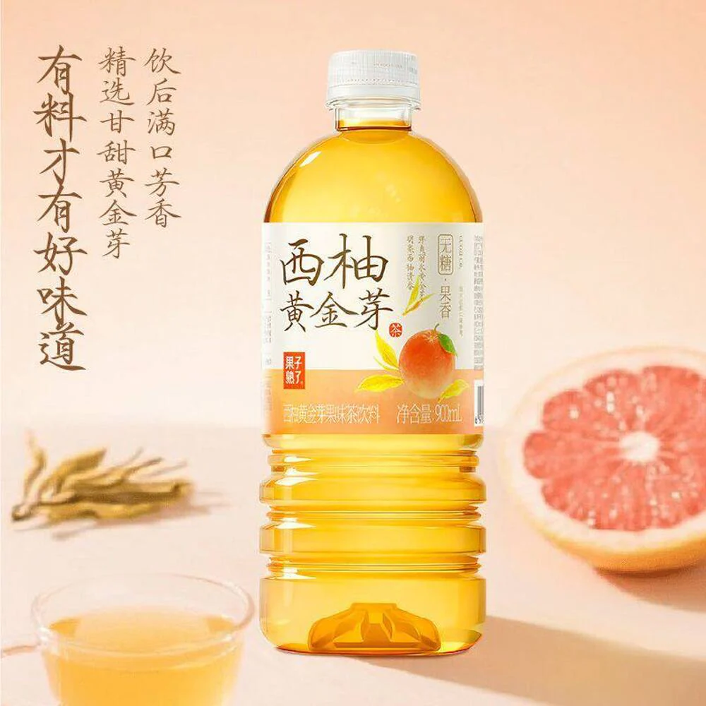 Guozishule Sugar-Free Grapefruit Huangjinya Tea Drink 900ml - Image 2