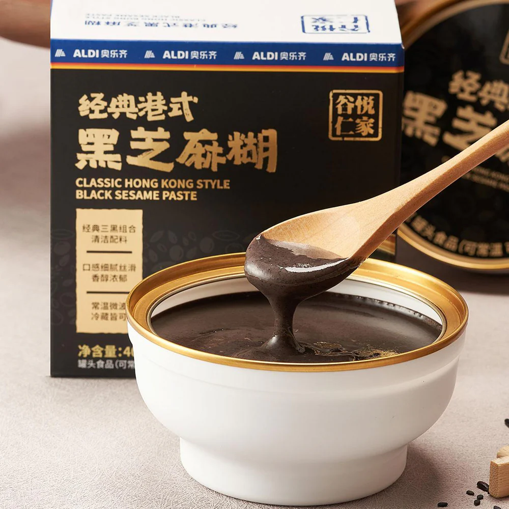 GuYue Renjia Classic Hong Kong Style Black Sesame Paste 400g – Limited Import - Image 2