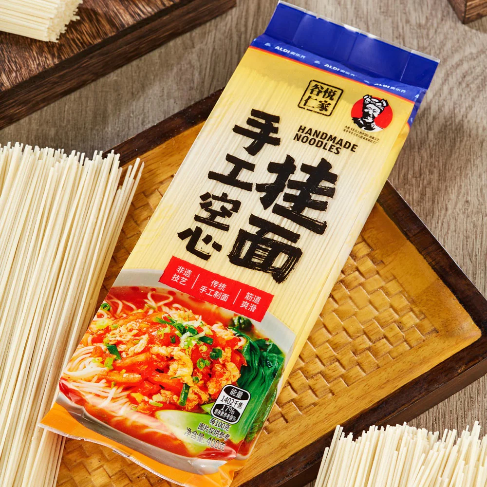 Guyue Renjia Handmade Hollow Dried Noodles 400g – Limited Import - Chinese Gua Mian - Image 3