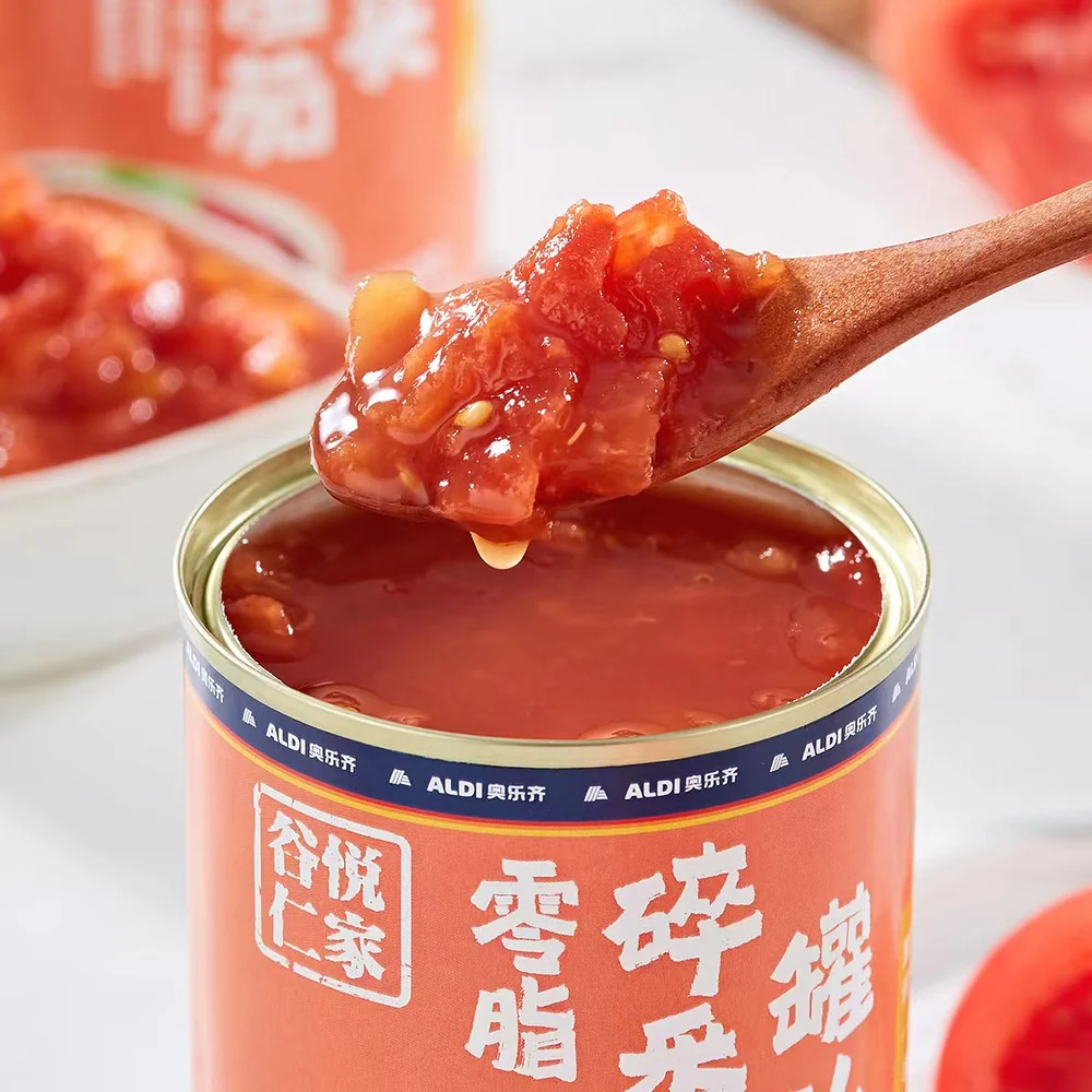 Guyue Renjia Zero-Fat Canned Crushed Tomatoes 400g – Limited Import - Image 2