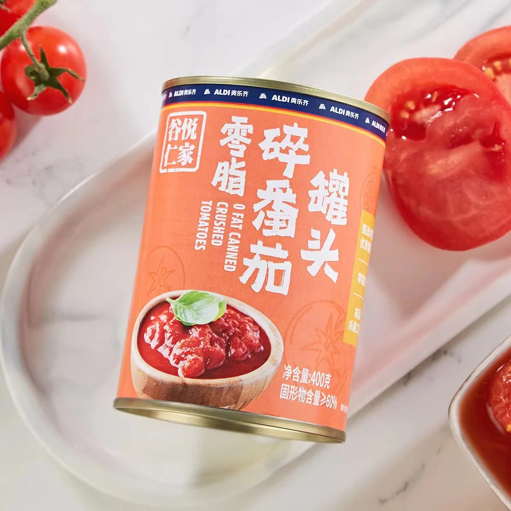 Guyue Renjia Zero-Fat Canned Crushed Tomatoes 400g – Limited Import - Image 4