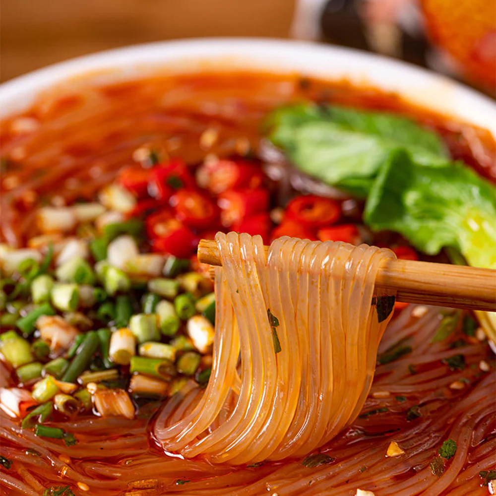 Haichijia Spicy and Sour Vermicelli - 4 Packs x 98g - Image 2