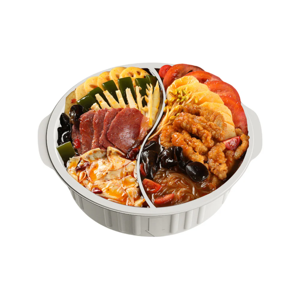 Haidilao Extra-Large Self-Heating Yuan Yang Hot Pot (Mala & Tomato) 940g – Serves 4–6 - Image 4