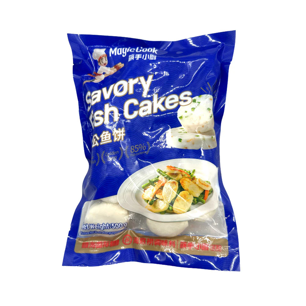 Haidilao Magic Cook Frozen Savory Fish Cakes – 500g - Fish Patties for Hot Pot & Stir-Fry