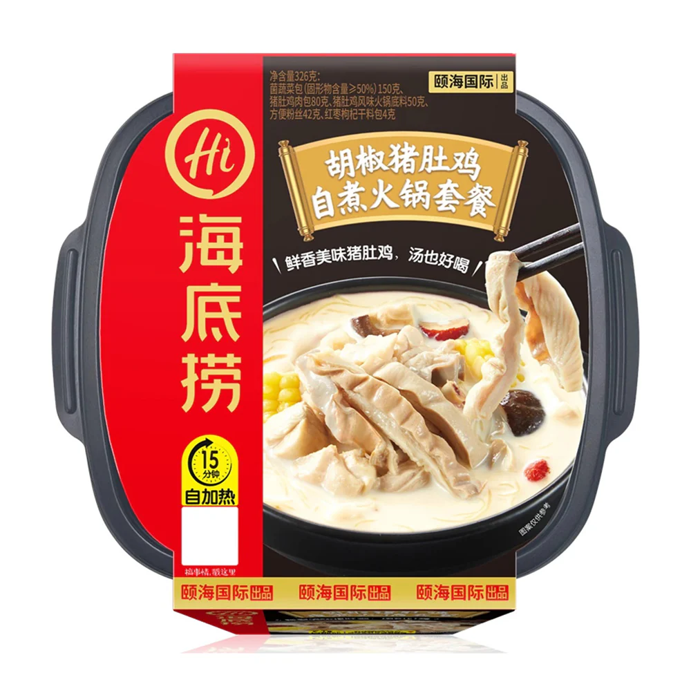 Haidilao Self-Heating Hot Pot Set Pepper Pork Tripe Chicken Flavor - 326g