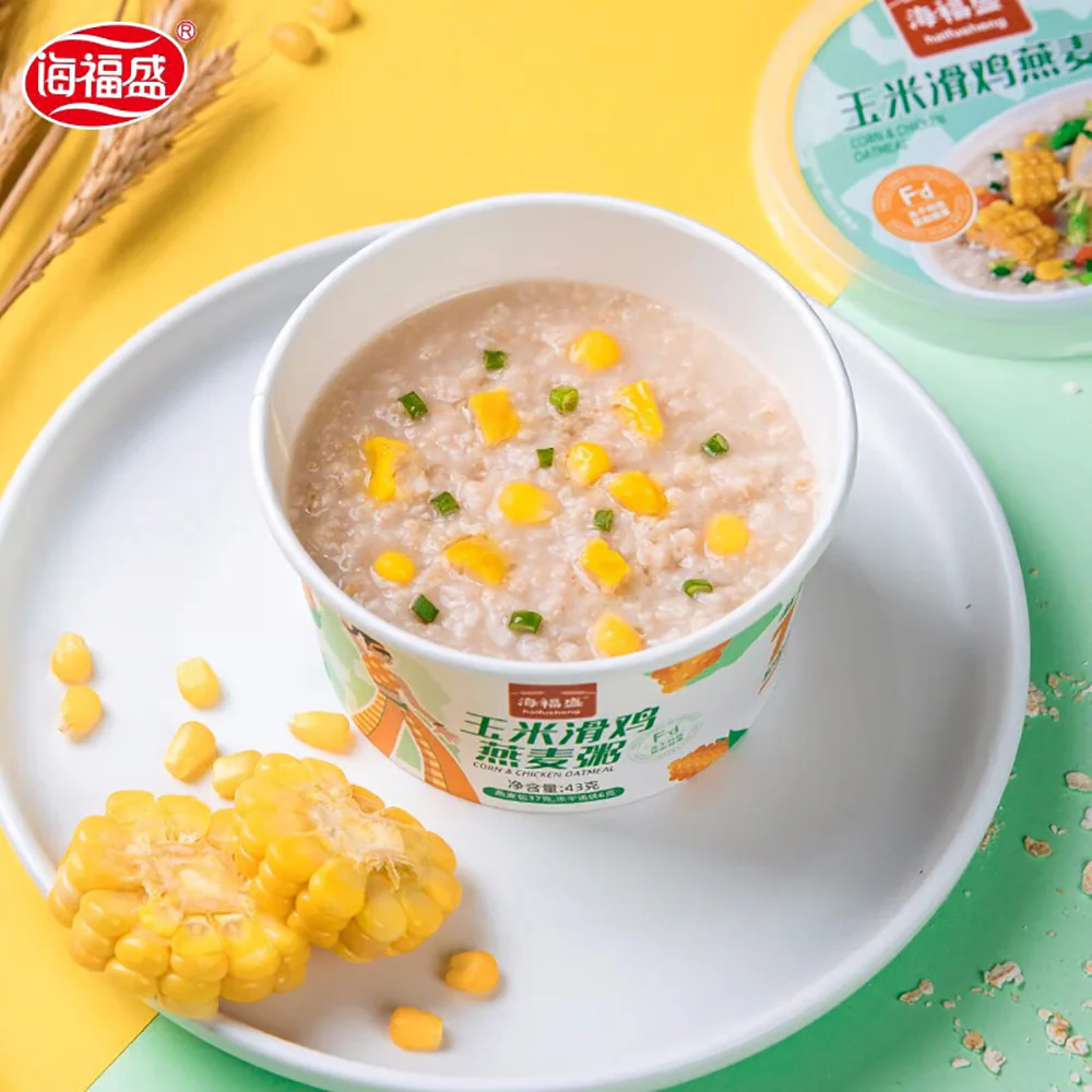 Haifusheng Instant Corn & Chicken Oatmeal Porridge - 43g - Image 2