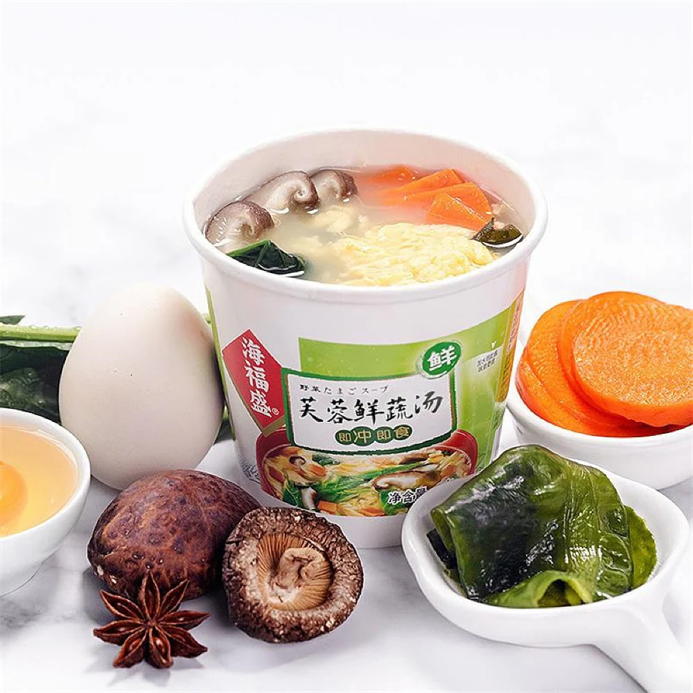 Haifusheng Instant Fresh Vegetable Soup - Cup, 8g - Image 3