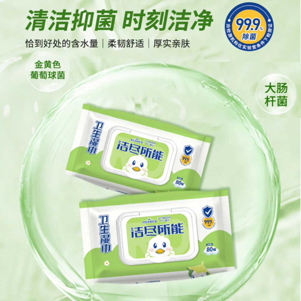 Hai's Hainuo Sanitary Cleaning Wipes - 80 Sheets - Image 2