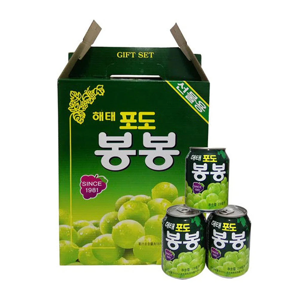 Haitai Grape Juice with Pulp - 238ml x 12 Cans