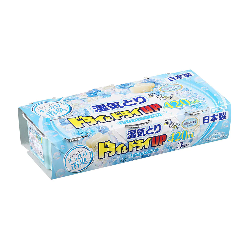 Hakugen Concentrated Dehumidifier with Soap Fragrance - 3 Pieces, 450ml