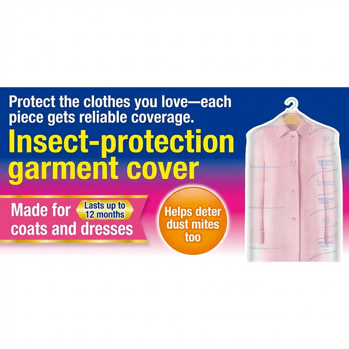 Hakugen Earth 4-in-1 Mothproof Garment Covers (Coats & Dresses) – 1-Year Protection, Deodorising, Anti-Mould & Anti-Yellowing – 3 Pack - Image 2