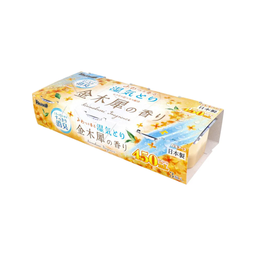 Hakugen Earth Dry & Dry UP Moisture Absorber – Osmanthus (Kinmokusei) 450mL x 3 - Image 4