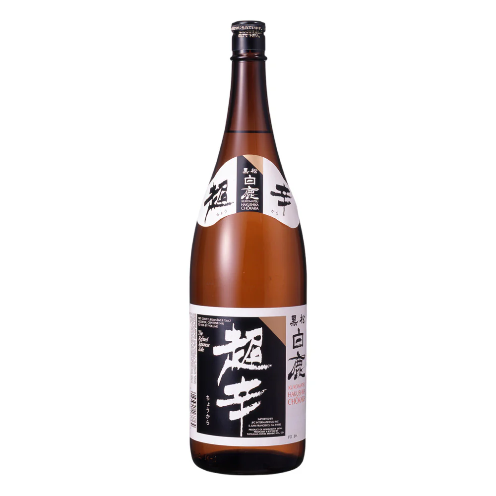 Hakushika Kuromatsu Cho-Karakuchi Extra Dry Sake 14–15% ABV – 1.8 L