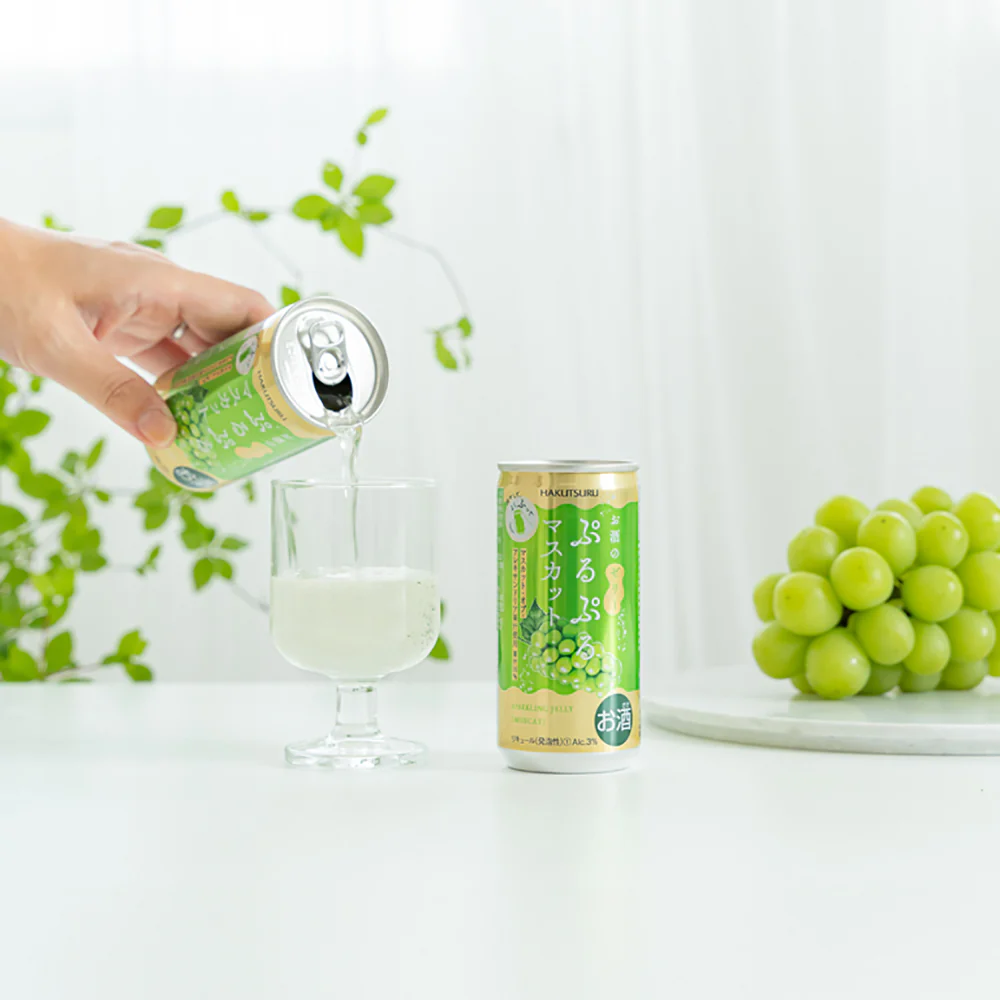 Hakutsuru Sparkling Grape Flavored Jelly Sake - 3% 190ml - Image 2