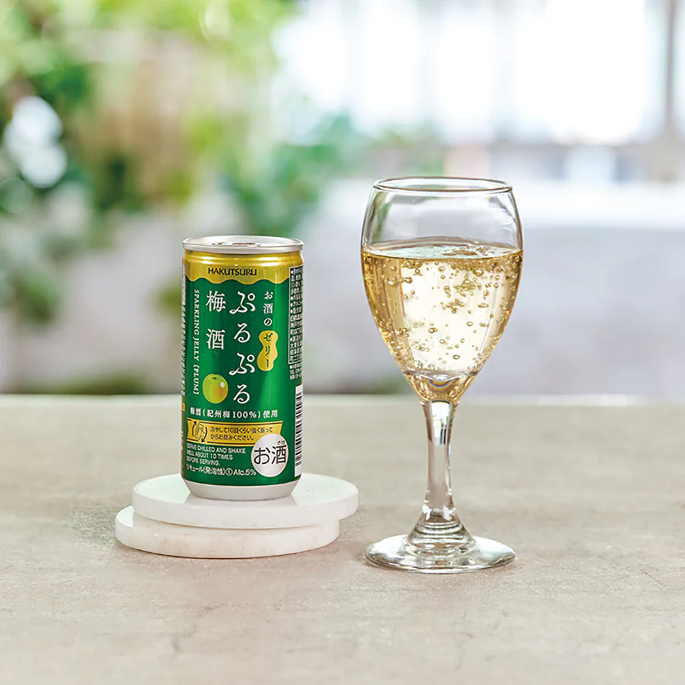Hakutsuru Sparkling Jelly Plum Sake - 5% Alc, 190ml - Image 3
