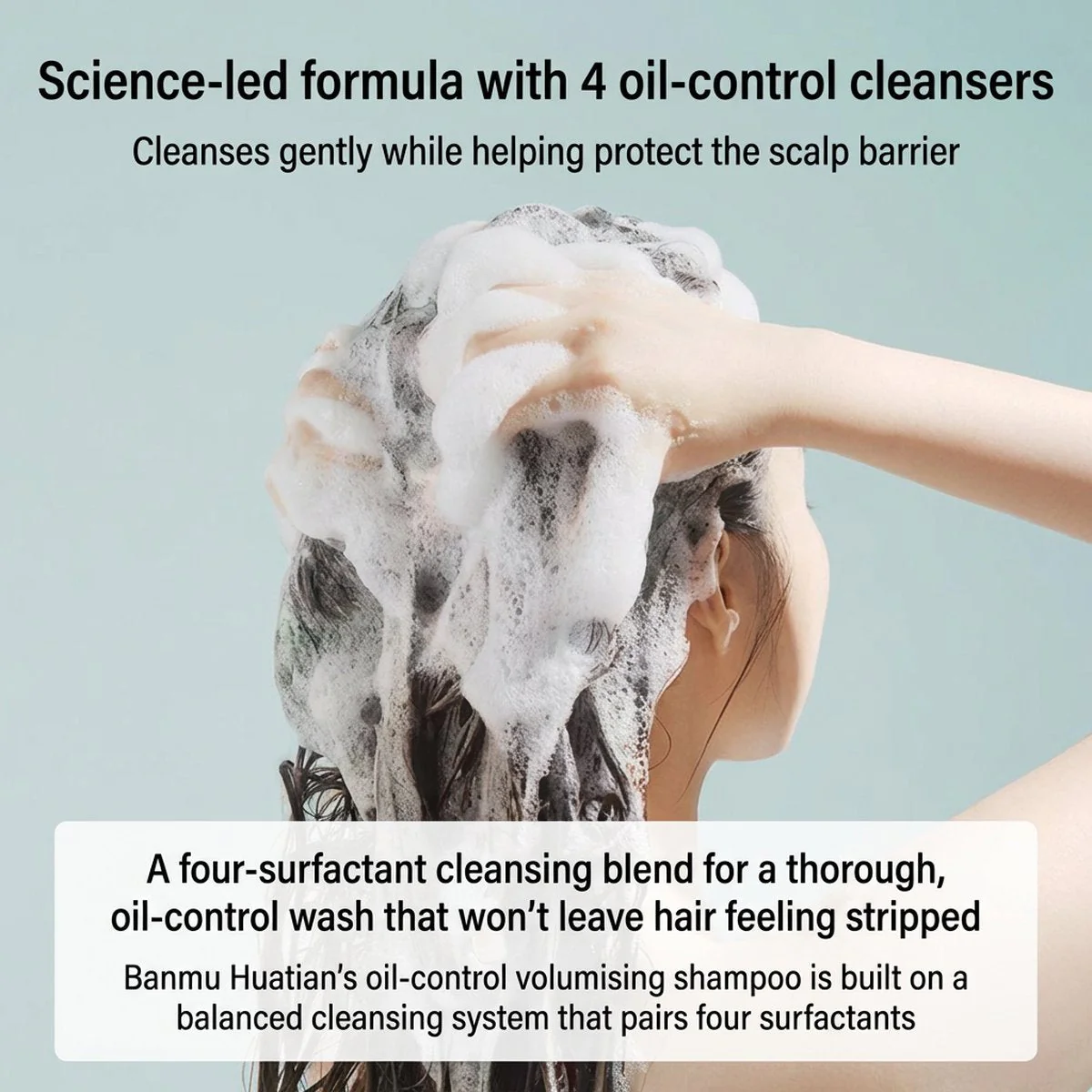 Half Acre Flower Field Oil Control & Volumizing Fragrance Shampoo 750 ml - for Oily Hair, Amino Acid Cleansing - Image 3