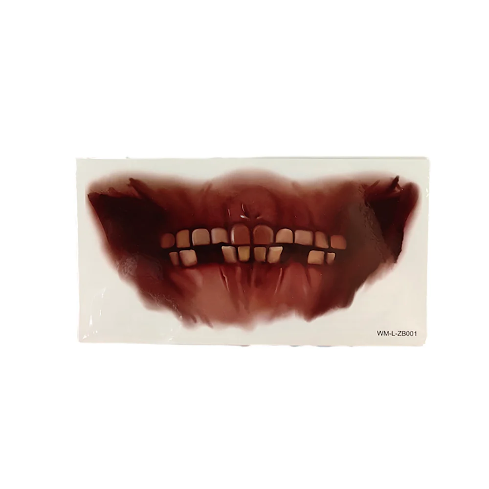 Halloween Realistic Scar Tattoo Stickers - Style B, 10 Sheets - Image 3