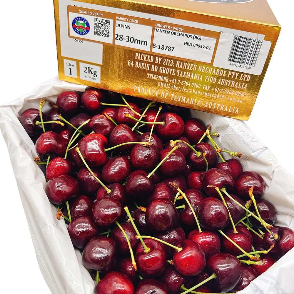 Hansen Orchards Lapin Cherries Gift Box 28-30mm - 2kg - Image 4