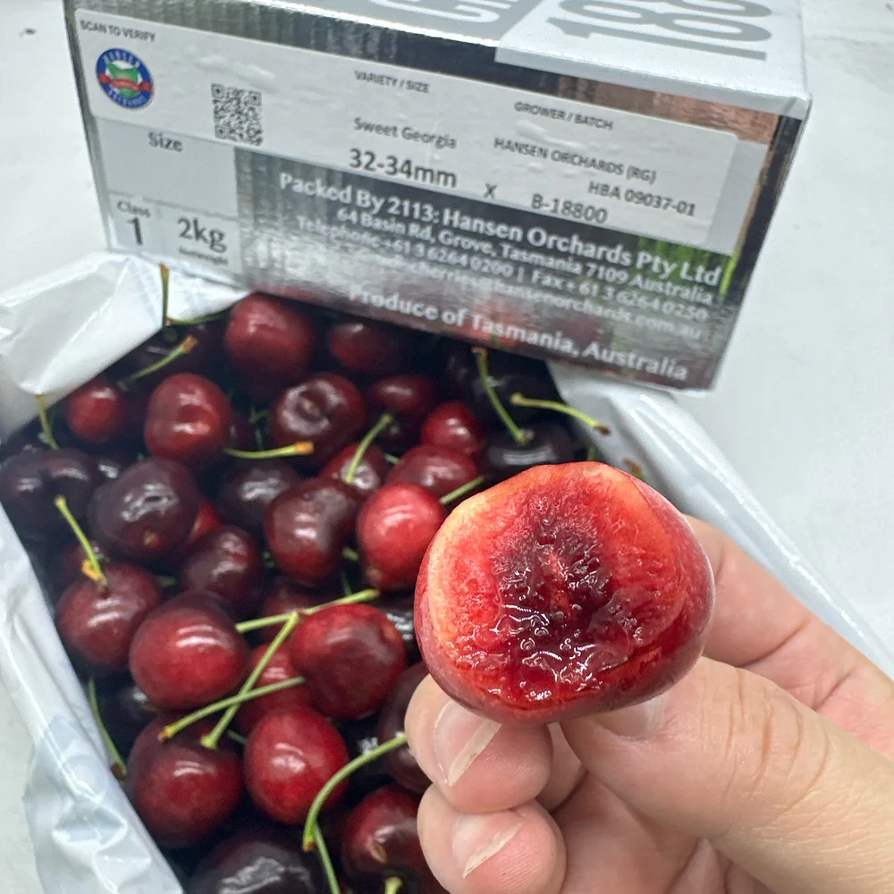 Hansen Orchards Sweet Georgia Cherries Gift Box 32-34mm - 2kg - Image 2