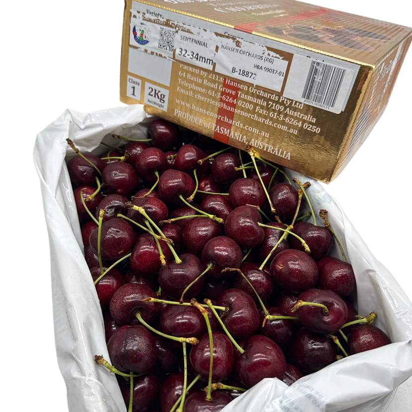 Hansen Sentennial Tasmanian Cherries Gift Box 32-34mm - 2kg - Image 4