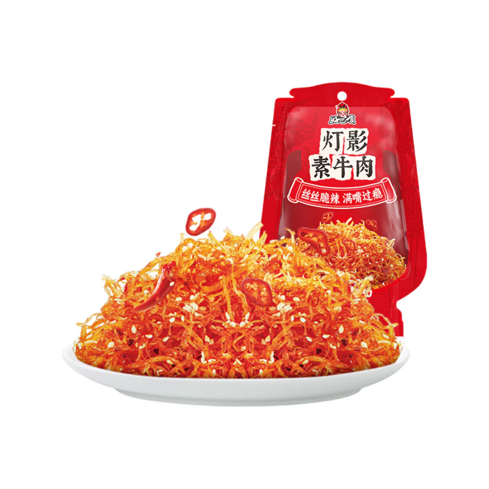 Haobashi Dengying Spicy Plant‑Based Shredded 'Beef' 90g – Sichuan‑Style