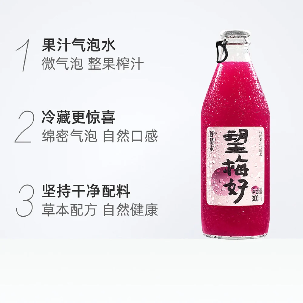 Haowangshui Yangmei Sparkling Juice - 300ml - Image 3