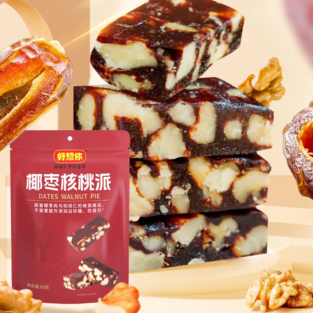 Haoxiangni Dates & Walnut Fruit Bar - 80g - Image 2