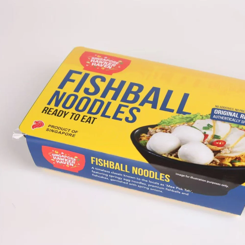 Hawker Haven Singapore Fishball Noodles – Frozen Ready Meal 350g - Street-Food Style Egg Noodles with Fish Balls & Fish Cake - Image 3