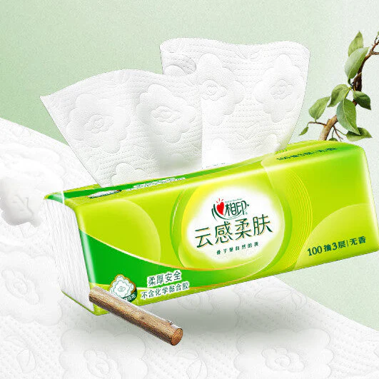 Heartfelt Cloud Soft Facial Tissues - 90 Sheets x 10 Packs - Image 2