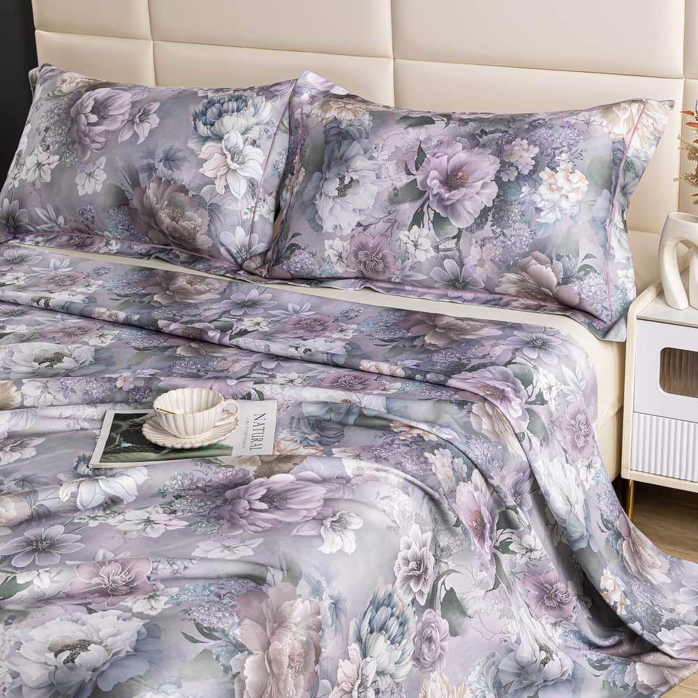 Heartin Machine Washable Soft Bedding Set - Danxi (1 Soft Sheet + 2 Pillowcases) - Image 3