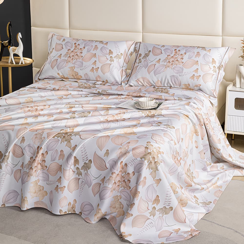 Heartin Machine Washable Soft Sheet Set - Rose Whisper (Sheet + 2 Pillowcases) - Image 2