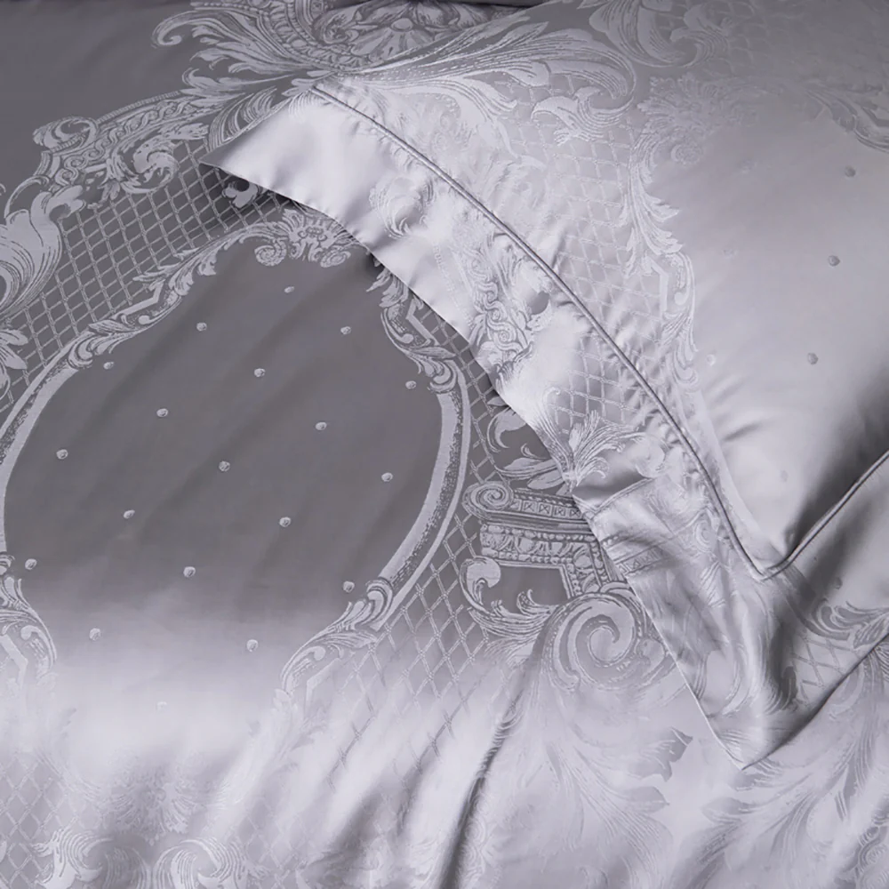 Heartin Navillette 4‑Piece Bedding Set – Moonlight Grey, Double (Gift Boxed) - Image 4