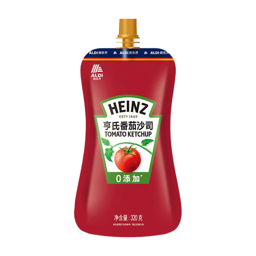 Heinz Tomato Ketchup 320g - Tomato Sauce, Squeeze Pouch, No Additives – Limited Import