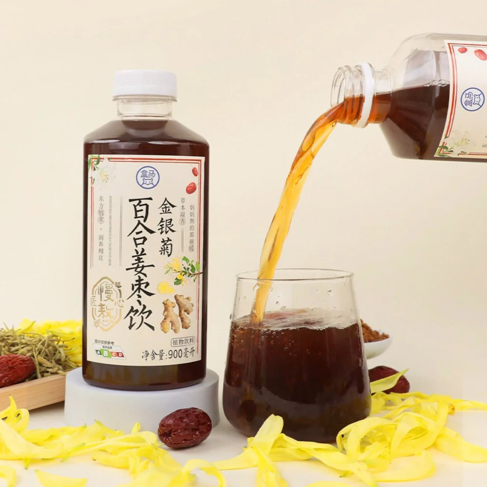 Hema Artisan Slow-Steeped Honeysuckle, Chrysanthemum, Lily, Ginger & Red Date Drink 900ml - Image 2
