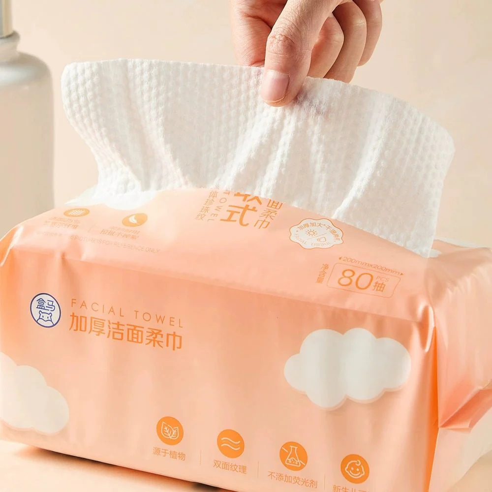 Hema Extra Thick Disposable Facial Towels 80 Sheets x 4 Packs - Image 3