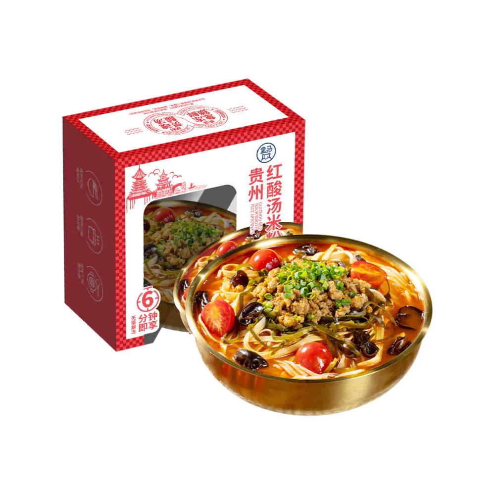 Hema Guizhou Red Sour Soup Rice Noodles 630g (Frozen)