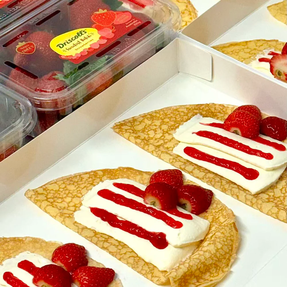 Hema Strawberry Crepe Cake – 4 Pieces - Image 2