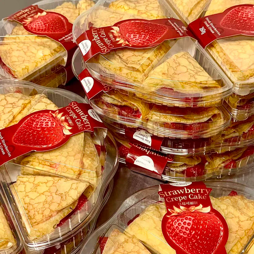Hema Strawberry Crepe Cake – 4 Pieces - Image 3