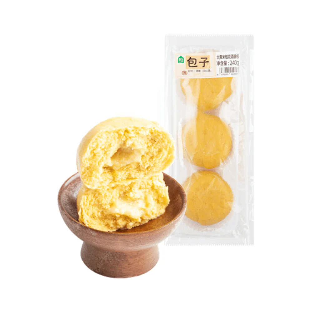Hema Yellow Millet Osmanthus Rice Wine Steamed Buns 240g (Frozen)