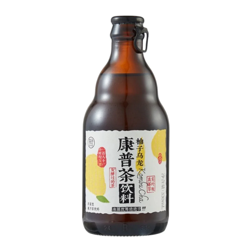 Hema Yuzu Oolong Kombucha Drink 330ml – Sparkling Fermented Tea Beverage