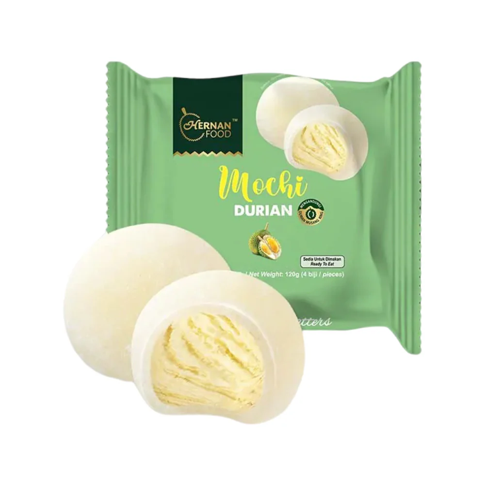 Hernan Frozen Durian Mochi 120g (4 Pieces)