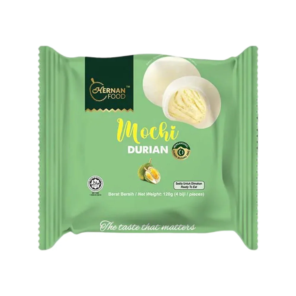 Hernan Frozen Durian Mochi 120g (4 Pieces) - Image 3