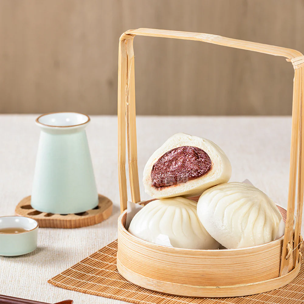 HeShanYuan Frozen Rose Red Bean Buns - 12pcs, 960g - Image 2