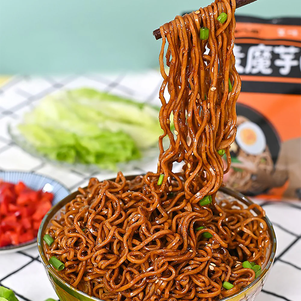 Hi Chi Jia Buckwheat Konjac Noodles - Black Duck Flavor, 75g - Image 2