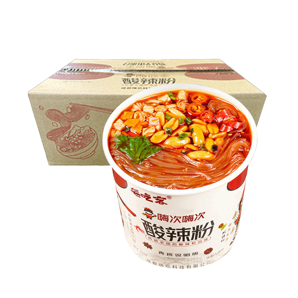 Hi Chike Spicy and Sour Vermicelli - 115g x 6 Cups