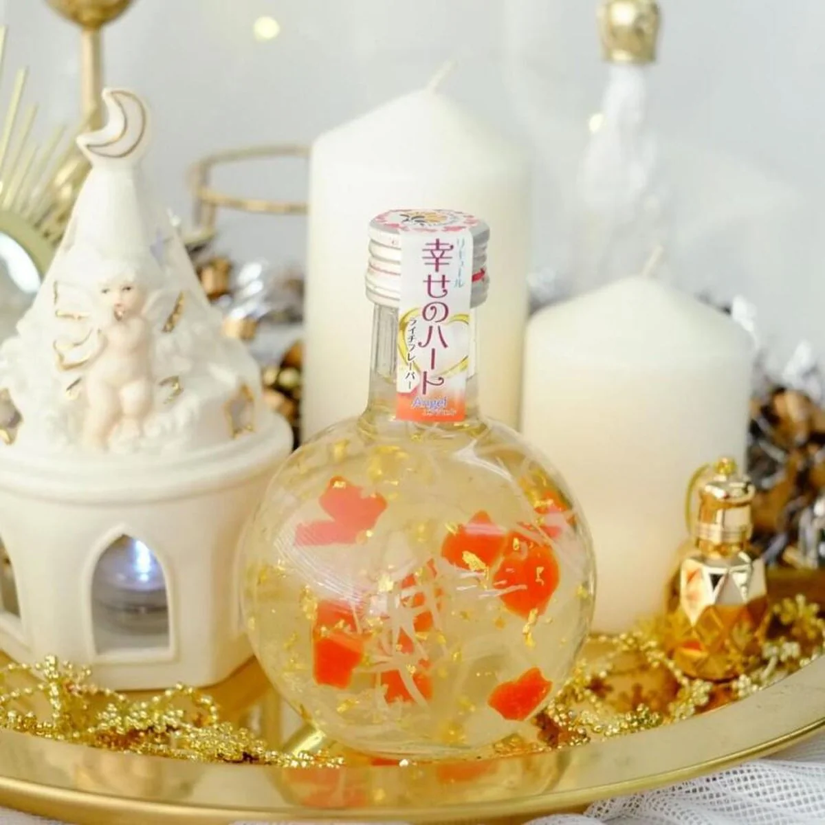 Hoken Cupid Fruit Liqueur with Edible Gold Flakes (9% ABV) – 296 ml - Image 3