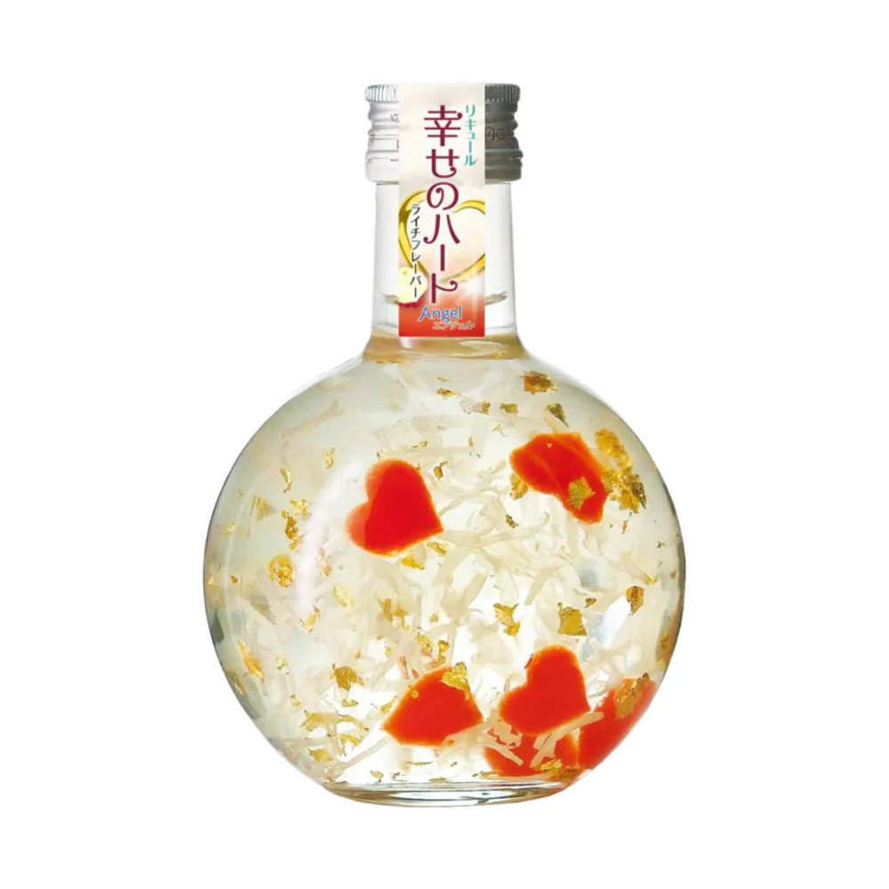 Hokoen Heart Angel Lychee Liqueur with Edible Gold Flakes – 9% ABV, 296ml