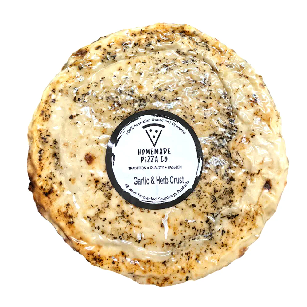 Homemade Garlic & Herb Crust Pizza Base - 280g - Image 2